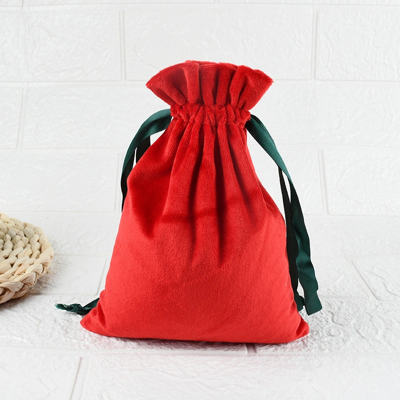 New Year′s Blessing Bag, Christmas Flannel Bag, Ping an Fruit Bag, Christmas Gift Bag, Gift Bag, Candy Drawstring Bag