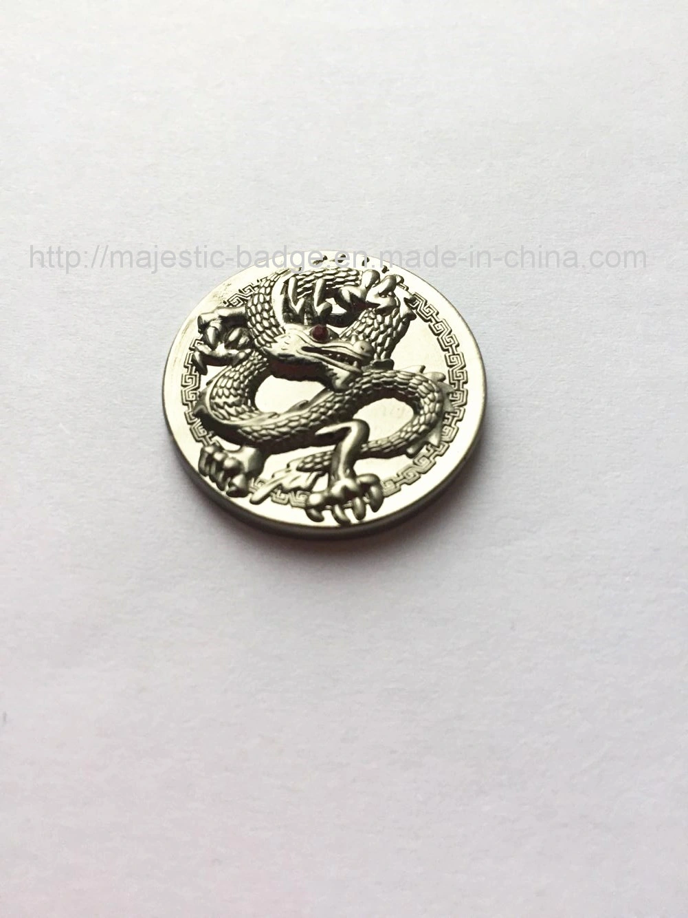 Custom 3D Dragon Antique Silver Plating Metal Golf Ball Marker (Hz 1001 G011)