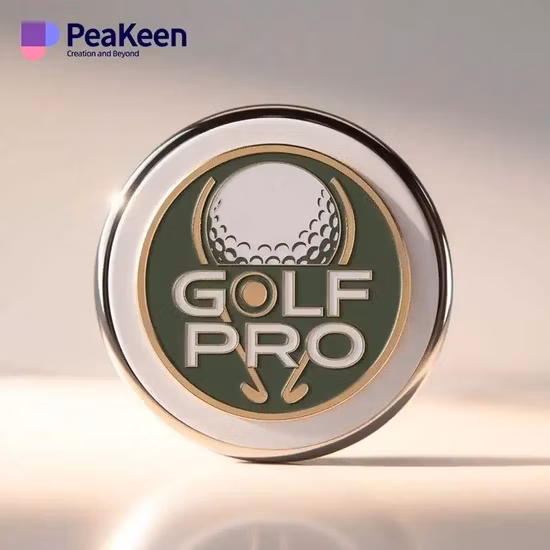 Benutzerdefinierter magnetischer Logo-Golfclip-Ballmarker