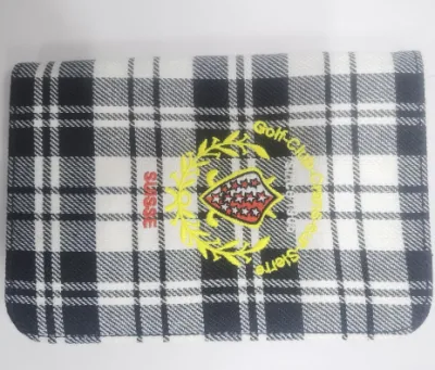 Personalisierter Logo-Tartan-Golf-Scorecard-Halter mit Scorecard für die besten Werbegeschenke des Clubs