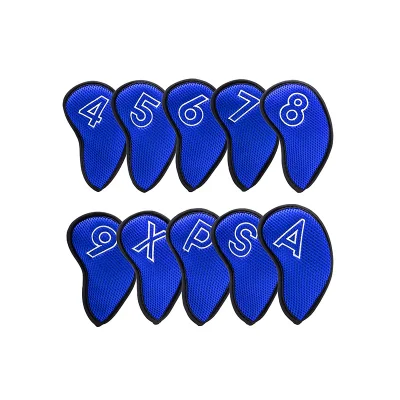 Günstiges individuelles Logo Meshy Golf Iron Headcover Golfschlägerkopfhüllen-Set, passend für Ping-Schläger aller Marken