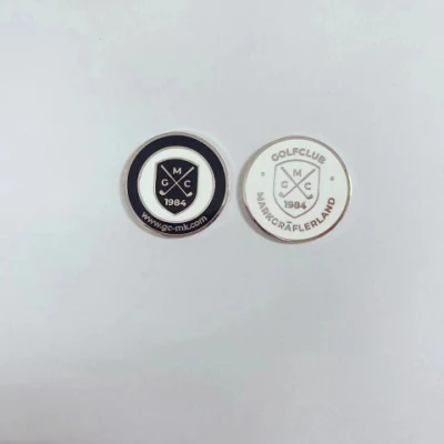 Doppelseitiger Golfballmarker mit individuellem Logo-Golfzubehör